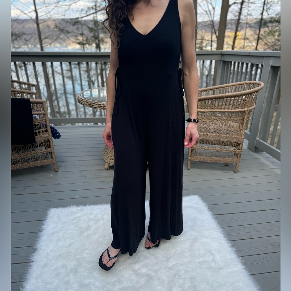 Comfortable black jumpsuit.  Size small.